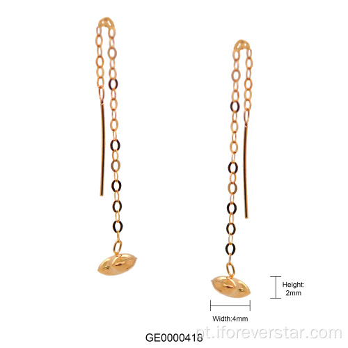 Novos Brincos de Brincos18k Brincos de Corrente Dangle para Mulheres